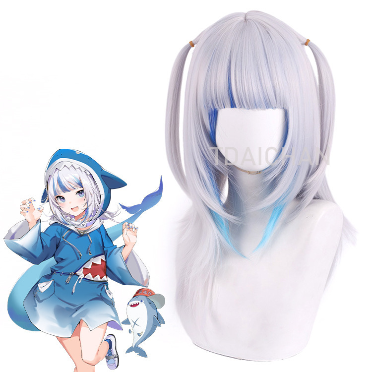 2025 Gawr Gura Cosplay Wig Whi - Gaming Accessories Korea ulasan dan harga