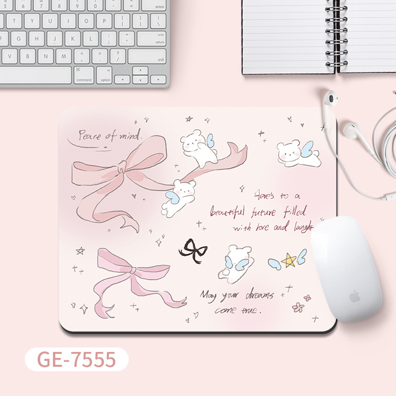 Korea Ins Bow Pink Rubber Desk - Gaming Accessories Korea ulasan dan harga