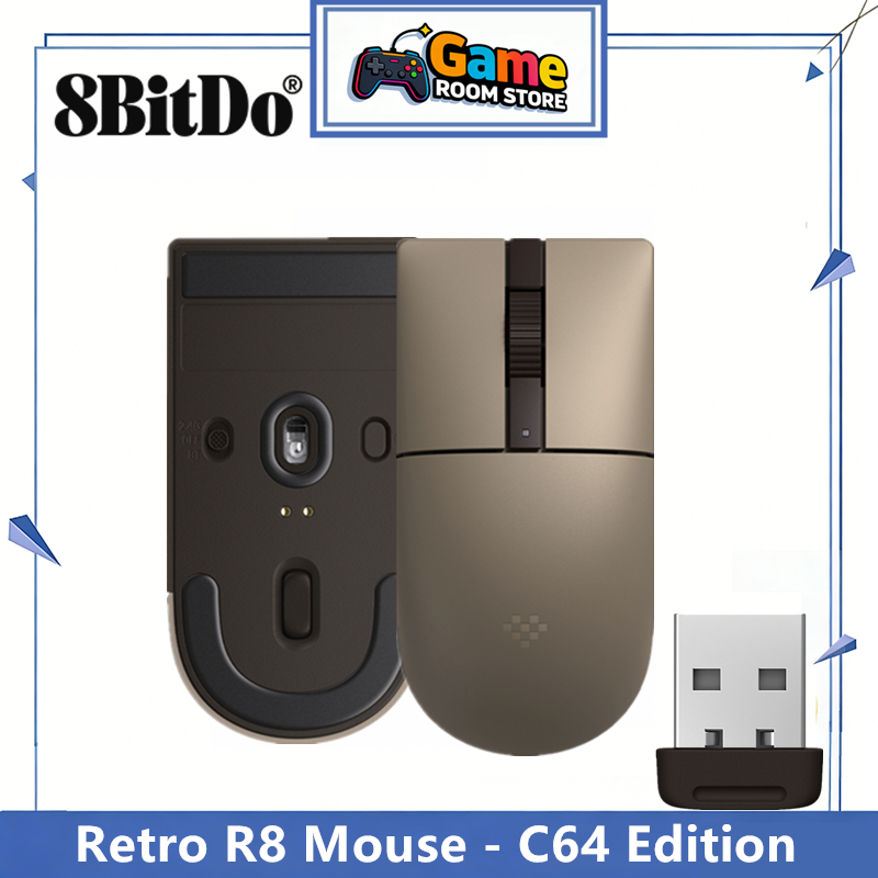 8BitDo Retro R8 Mouse - C64 Ed - Gaming Accessories Retro ulasan dan harga