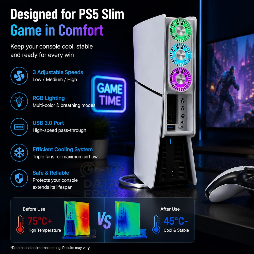 DATA FROG RGB Cooler Compatibl - Essential Gaming Accessories ulasan dan harga