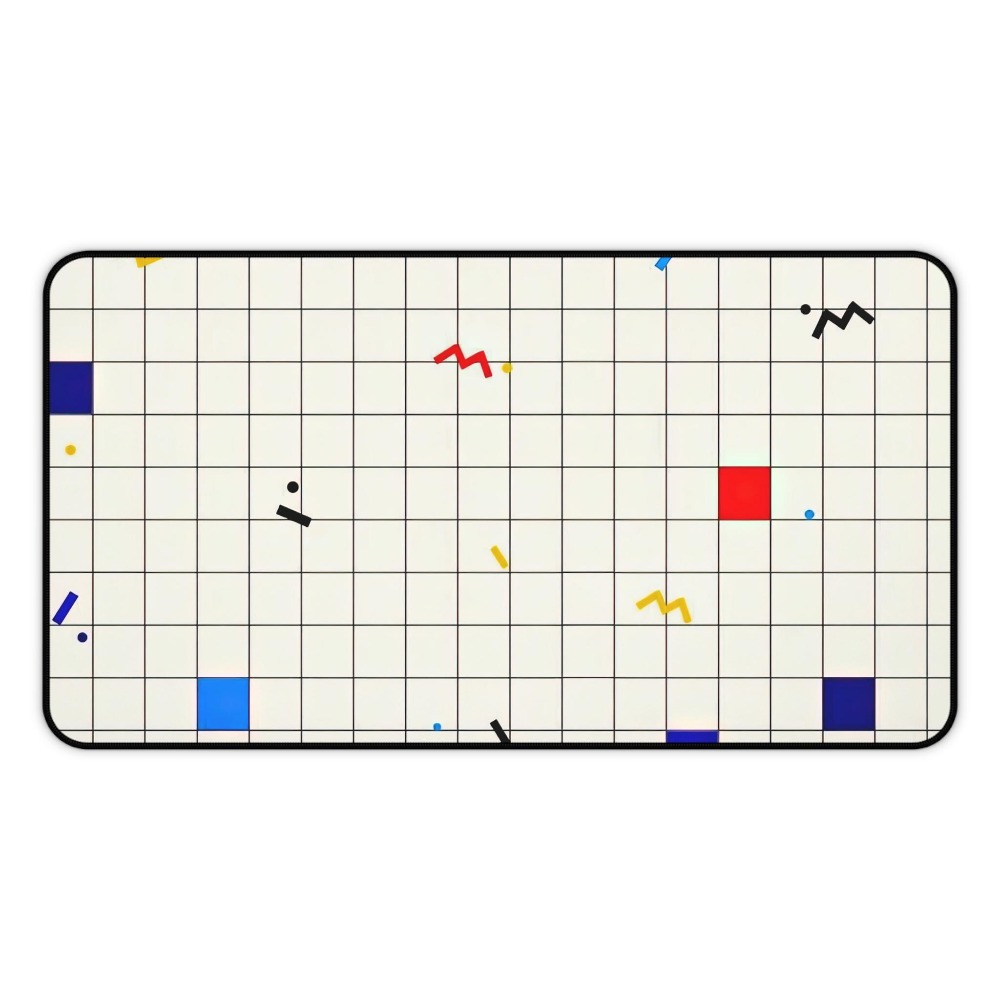 Retro Geometric Grid Desk Mat  - Gaming Accessories Retro ulasan dan harga