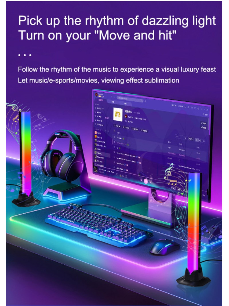 Music Sync LED Strip, Sound Co - Essential Gaming Accessories ulasan dan harga